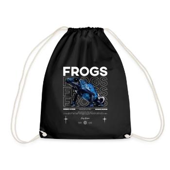 Dendrobates Azureus Dart Frog Streetwear Frog - Drawstring Bag - black - Front