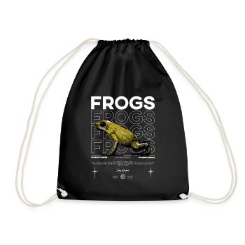 Phyllobates Terribilis Dart Frog Streetwear Frog - Drawstring Bag - black - Front