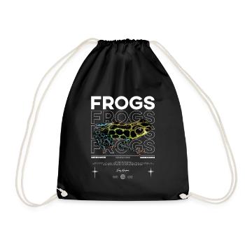 Ranitomeya Imitator Frog Streetwear Frog Keeper - Drawstring Bag - black - Front