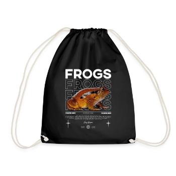 False Tomato Frog Streetwear Frog Keeper - Drawstring Bag - black - Front