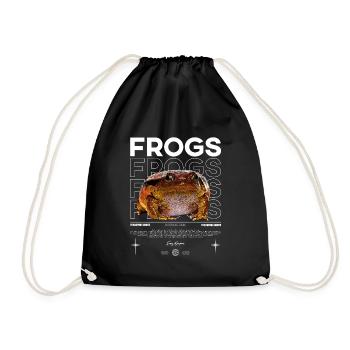 False Tomato Frog Streetwear Frog Keeper - Drawstring Bag - black - Front