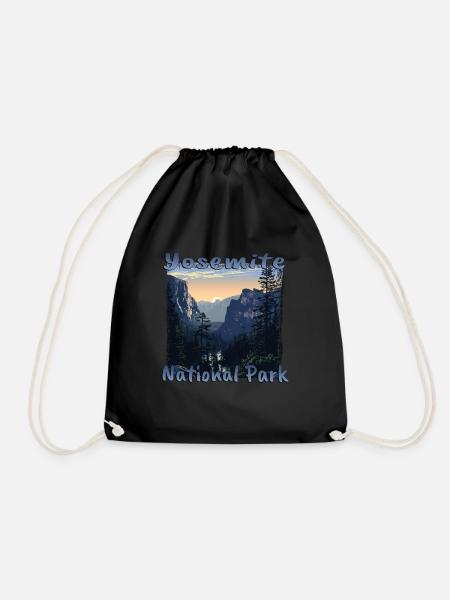 Yosemite Park: Grunge & Naturwunder - Turnbeutel - Schwarz