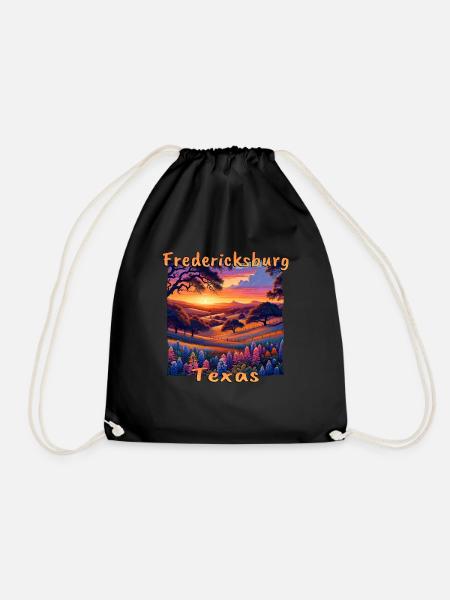 Sunset in Fredericksburg: Deutsche Community - Turnbeutel - Schwarz