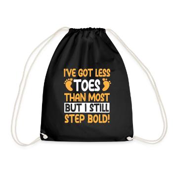 RehabHumor Toe Amputation - Drawstring Bag - black - Front