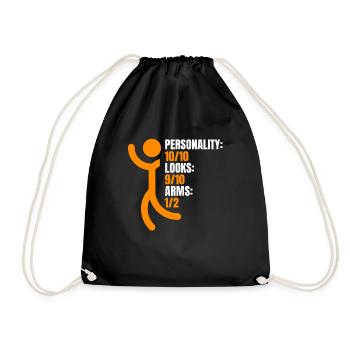 Bras Amputateur Humour Bras 1/2 - Sac de sport léger - noir - Devant