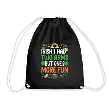 Armamputierter St. Patrick's Day - Turnbeutel - Schwarz - Vorne