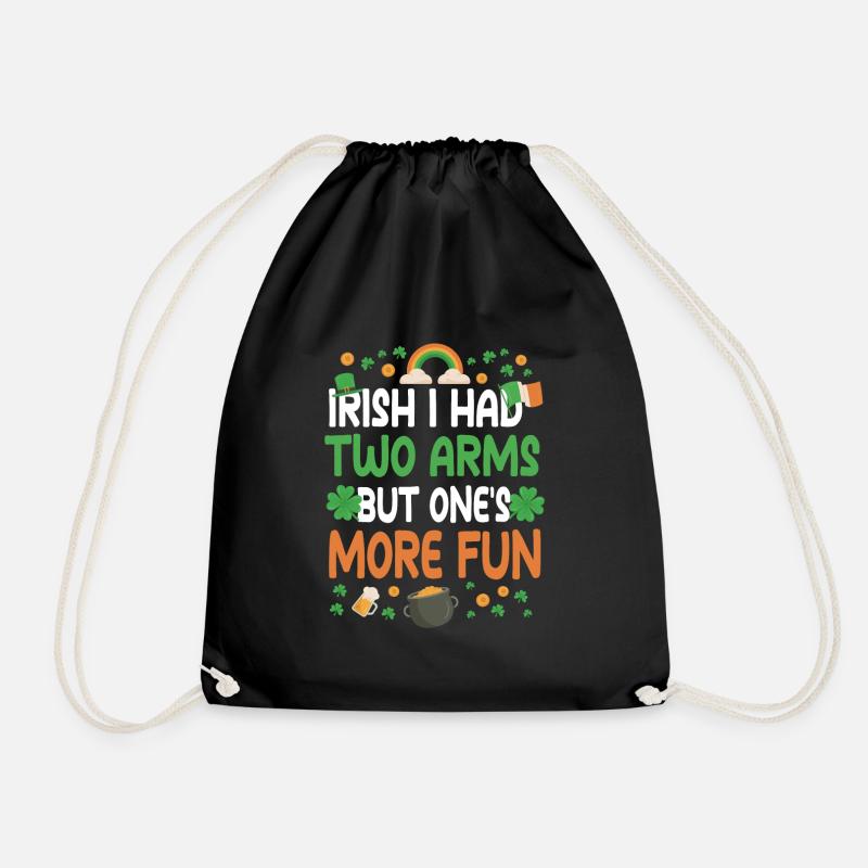 Armamputierter St. Patrick's Day - Turnbeutel - Schwarz