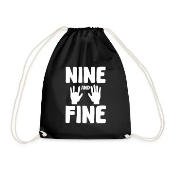 Finger Amputee Nine And Fine - Drawstring Bag - black - Front