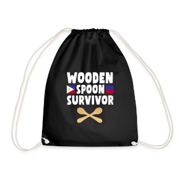 Filipino Wooden Spoon Survivor - Drawstring Bag - black - Front