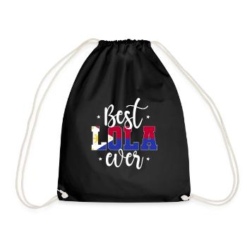 Lola Filipino Granny - Drawstring Bag - black - Front