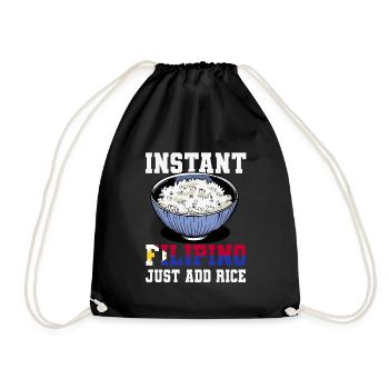 Filipino Rice Lover - Drawstring Bag - black - Front