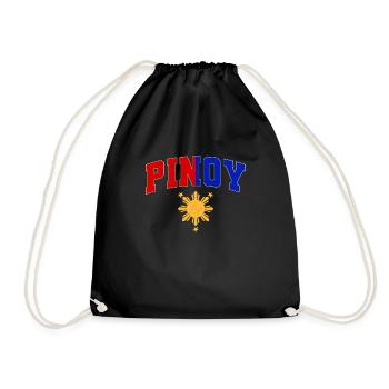 Filipino – Pinoy - Drawstring Bag - black - Front