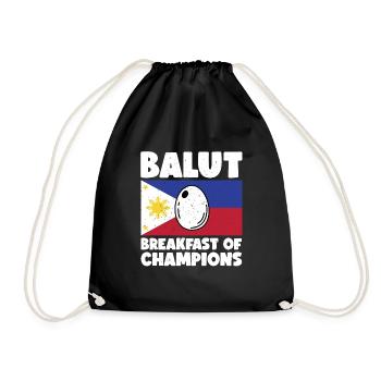 Balut-ei, délicatesse philippine, œuf de canard, - Sac de sport léger - noir - Devant