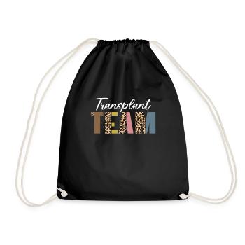 Transplantations Team Leoparden Muster - Turnbeutel - Schwarz - Vorne