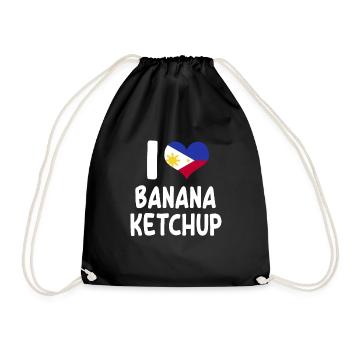 Chemise Ketchup à la banane - Sac de sport léger - noir - Devant