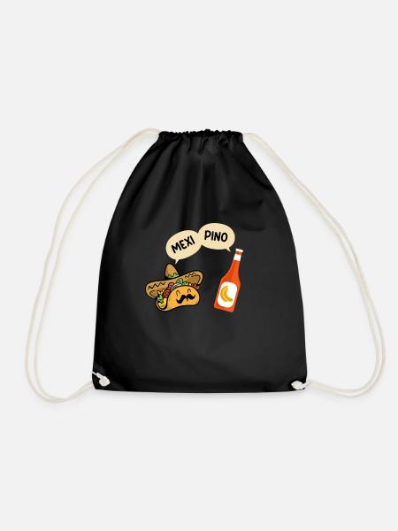 Tacos Und Bananen Ketchup Mexipino - Turnbeutel - Schwarz