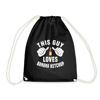 Type de ketchup à la banane - Sac de sport léger - noir - Devant