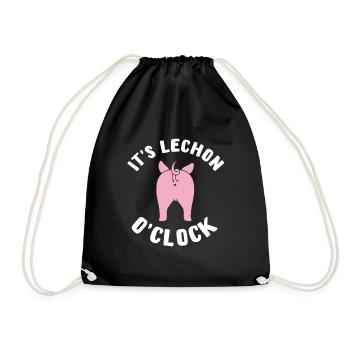 Lechon Time Drôle Cadeau Philippin - Sac de sport léger - noir - Devant