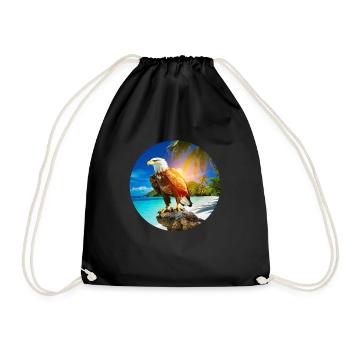 Eagle at Eagle Beach Aruba Summer Vacation - Drawstring Bag - black - Front