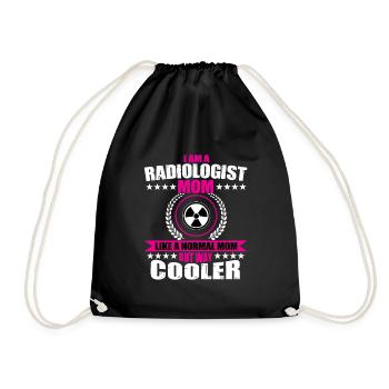 Funny Gift for a Radiologist Mom - Drawstring Bag - black - Front