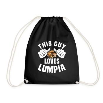 Dieser Typ Liebt Lumpia - Turnbeutel - Schwarz - Vorne