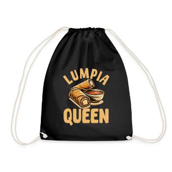 Lumpia Königin - Turnbeutel - Schwarz - Vorne