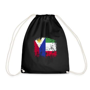 Drapeau des Philippines Italie - Sac de sport léger - noir - Devant
