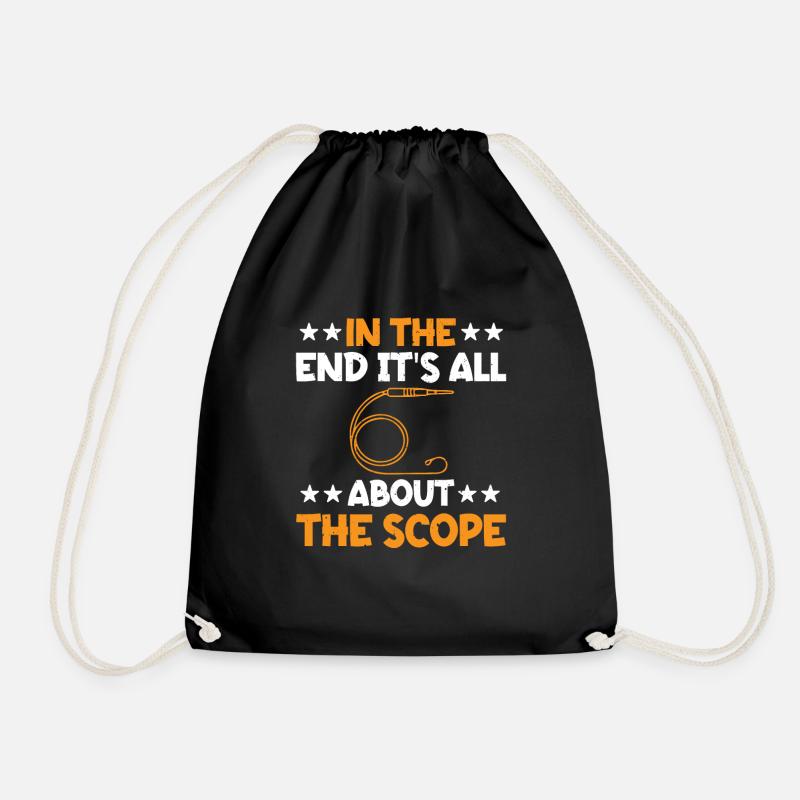 Endoscopy ofFunny Endoscopy Shirt - Drawstring Bag - black