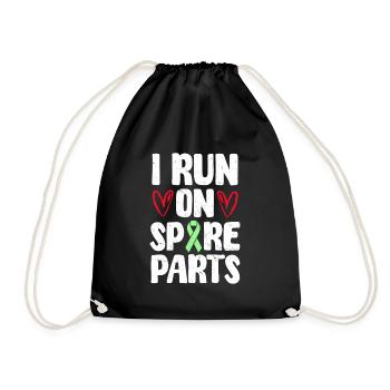 Transplantation cardiaque - Je fonctionne avec des pièces de rechange - Sac de sport léger - noir - Devant