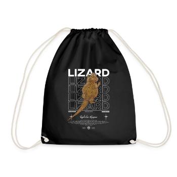 dragon barbu streetwear lézard keeper - Sac de sport léger - noir - Devant