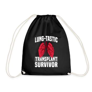 Erfolgsquote bei LungentranspLustiges Lungentransp - Turnbeutel - Schwarz - Vorne