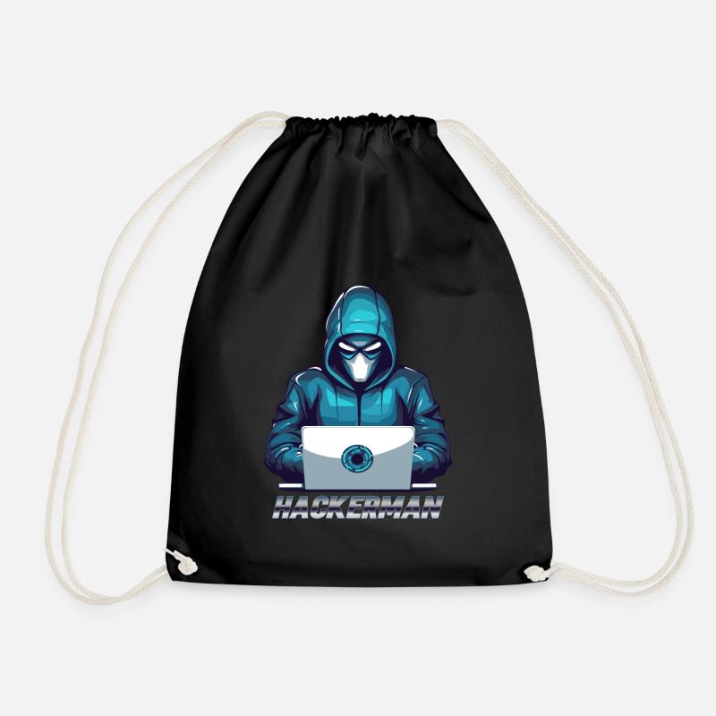 Hacker Meme Cyber Security Hacking Hackerman - Turnbeutel - Schwarz
