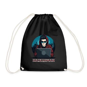 Cool Hacker Codage Spécialiste de l’informatique Hackerman - Sac de sport léger - noir - Devant