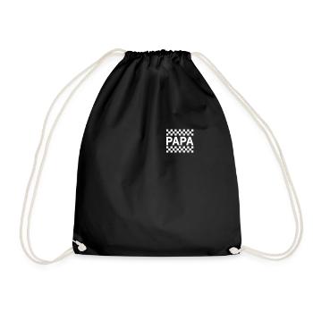 Racer Racing Family Racing Dad - Drawstring Bag - black - Front