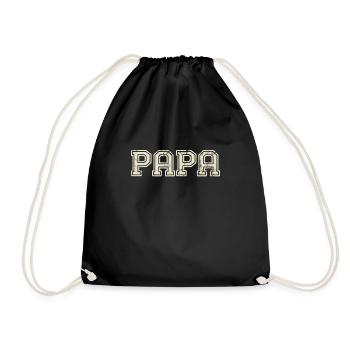 Papa Papa Rétro Papa Vintage - Sac de sport léger - noir - Devant