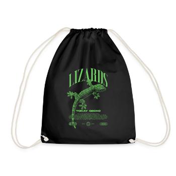 Tokay Gecko Gardien de reptiles moderne Streetwear - Sac de sport léger - noir - Devant