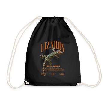 Tokay Gecko Modern Reptile Keeper Streetwear - Sac de sport léger - noir - Devant