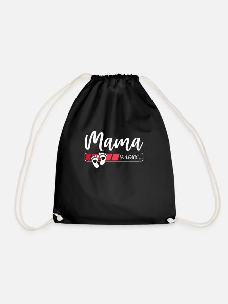 Bald Mama Schwangerschaft Werdende Mama Loading - Turnbeutel - Schwarz