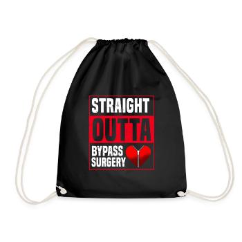 Artery Straight Outta Bypass Surgery - Drawstring Bag - black - Front