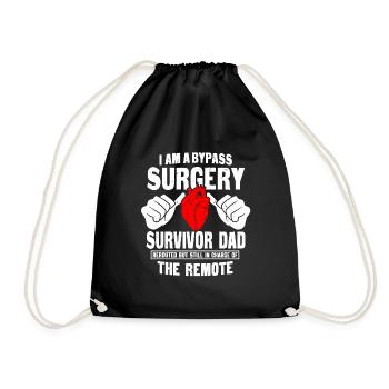 Bypass Surgery Surviving Dad - Drawstring Bag - black - Front