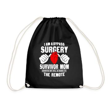 Bypass Surgery Survivor Mom - Drawstring Bag - black - Front