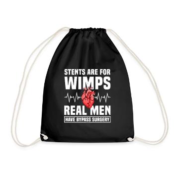 miFunny T-shirt For Bypass Surgery Survivors - Drawstring Bag - black - Front