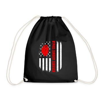 Bypass Surgery American Flag - Drawstring Bag - black - Front