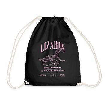 Moniteur d’arbre vert Streetwear gardien de lézard - Sac de sport léger - noir - Devant