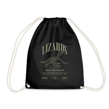 Moniteur d’arbre vert Streetwear gardien de lézard - Sac de sport léger - noir - Devant