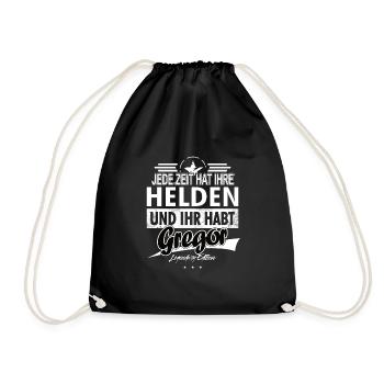 Every era has its heroes You have Gregor - Drawstring Bag - black - Front