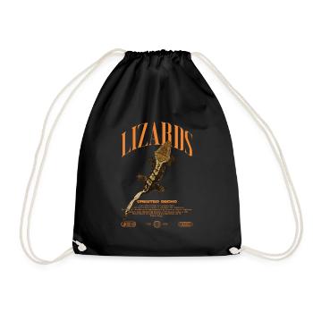 Gecko à crête Streetwear gardien de lézard - Sac de sport léger - noir - Devant