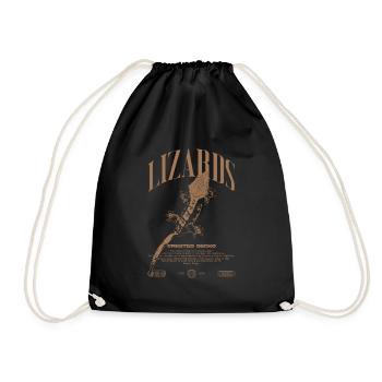 Gecko à crête Streetwear gardien de lézard - Sac de sport léger - noir - Devant