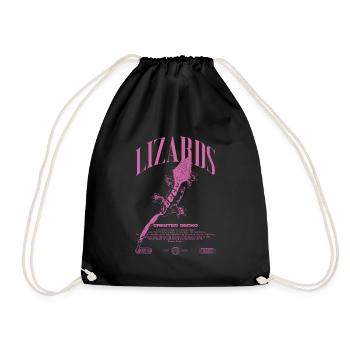 Gecko à crête Streetwear gardien de lézard - Sac de sport léger - noir - Devant