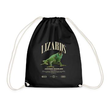 Jackson's Chameleon Streetwear Lizard Keeper - Drawstring Bag - black - Front